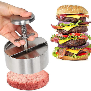 Presă pentru hamburgeri și chiftele din oțel inoxidabil diametru 10,2 cm