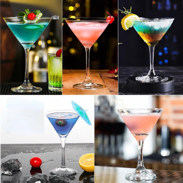 Set 6 Pahare Cocktail Lav Misket 175 ml din Sticlă Transparentă