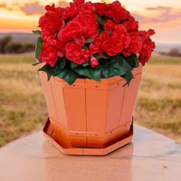 Ghiveci 12 Litri din Plastic Model Rustic - Ideal pentru Plantele Tale Preferate