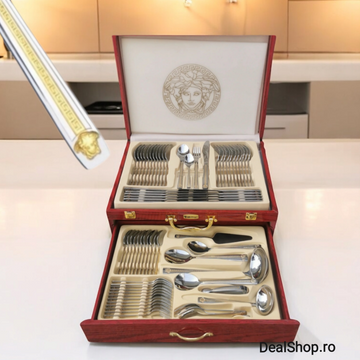 Set tacamuri 12 persoane Versace 72 piese otel inoxidabil Bachmayer BM 7881