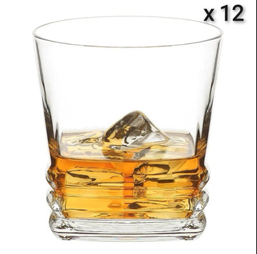 Set 12 pahare din sticla LAV Elegan Ideal pentru Whisky apa suc