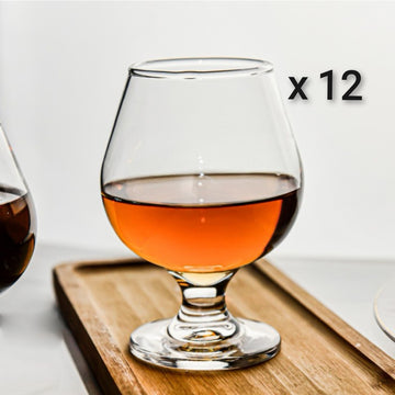 Set 12 pahare Sticla Cognac Pasabahce Bistro, Eleganță și Volum Generos pentru Băuturi Fine