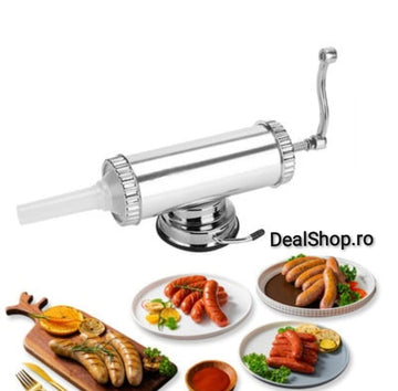 Aparat vertical de umplut carnati carnatar inox 2,5 kg 3 palnii incluse Vanessa masina de carnati