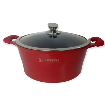 Cratita cu Invelis de Marmura 6,1 litri Royalty line, Rosu