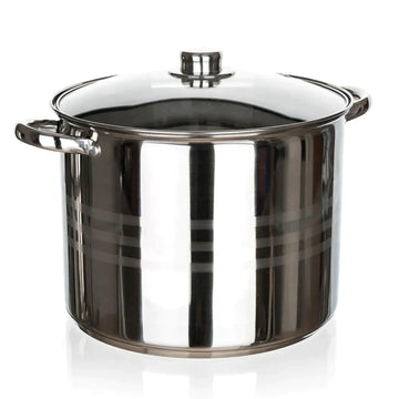 Oala inox 5,3 litri,fund multistrat cu capac de sticla,Royalty Line(sp-1) Calitate premium pentru bucătăria ta
