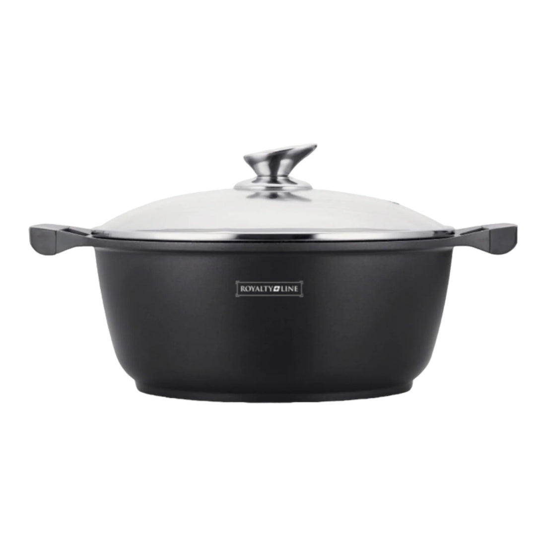 Cratita 4,8 litri cu invelis de marmura si capac sticla Royalty Line Gătește sanatos RL-BS26ML