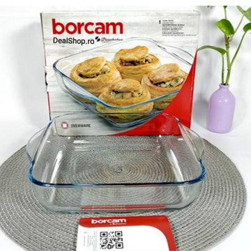 Tava yena 2 litri patrata termorezistenta Borcam 59034