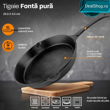 Tigaie fonta pura Cooking by Heinner 25,5 X 4.5 cm