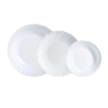 Serviciu de masa alb simplu 12 Persoane 36 Piese, Cok Titan