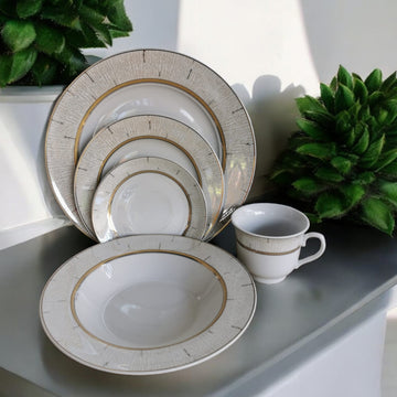 Serviciu de masa pentru 6 persoane din portelan 30 piese Rawi 30/104