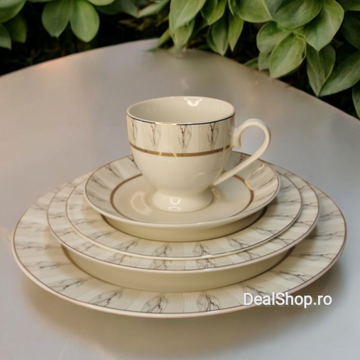 Set masa porțelan 6 persoane 30 piese Rawi 107 Cadoul perfect pt evenimente nunta zi onomastica
