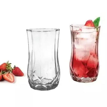 Set 12 Pahare Inalte din Sticla Kaveh River 330 ml Ideale pt terasa piscina sau evenimente