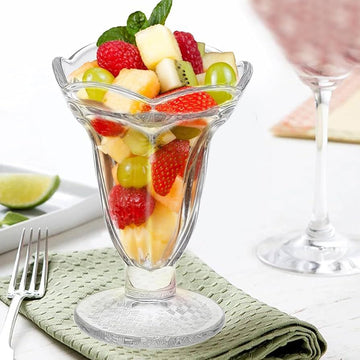 Set 6 cupe sticla 225 ml pentru salata fructe /înghetata Chicago pt terasa si evenimente