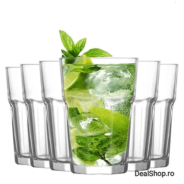 Set 6 pahare din Sticla Cockteil Lav Aras 300 ml Ideale pt terasa sau evenimente