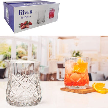 Set 6 Pahare din Sticla Kaveh River 310 ml terasa piscina evenimente