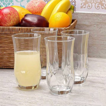 Set 6 Pahare Inalte din Sticla, Kaveh River, 330 ml Ideale pt terasa sau evenimente