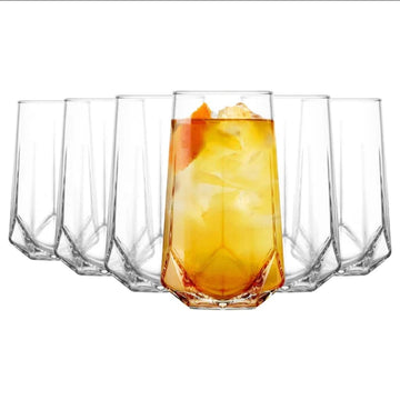 Set 6 pahare înalte apa vin bere suc Valeria LAV sticlă de 460 ml