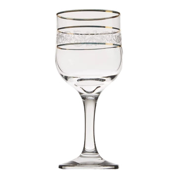 Set 6 pahare cu picior Lav Adora Gold Aurii 240 ml Eleganță în Fiecare Băutură