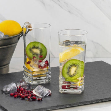 Set 6 pahare apa suc bere vin sticla Lav Elegan, 335 ml