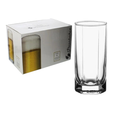 Set 6 Pahare din Sticla pentru Apă Suc Bere și Vin 440 ml Long Drink Pasabahce Tango