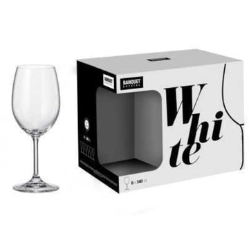 Set 12 pahare Pentru vin Cristal Banquet Leona 340 ml