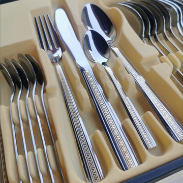 Set tacamuri 6 persoane 24 piese Limited Edition Italy otel inoxidabil Versace LV 2475