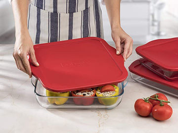 Tava yena 3,2 litri termorezistenta cu capac de Plastic 28 x 31 cm Borcam tava cuptor