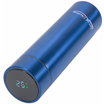 Termos inteligent din otel inoxidabil cu ecran LCD, Cooking By Heinner, Albastru, 450 ml