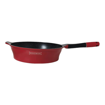 Tigaie cu Invelis de Marmura si maner detasabil, Royalty Line, 28 cm, Rosu