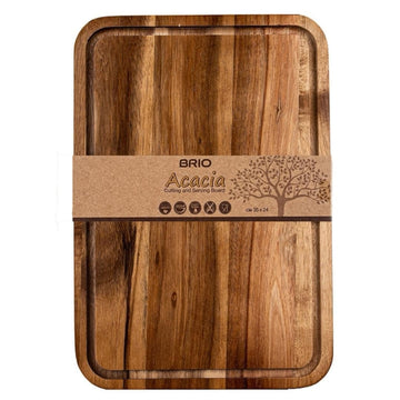 Tocător cu sant de curgere lemn de Salcâm Brio Acacia 35x24x1.5 cm Eleganță și Funcționalitate pentru Gătit
