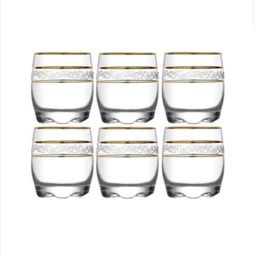 Set 6 pahare 80 ml tuica tarie Lav Adora Gold