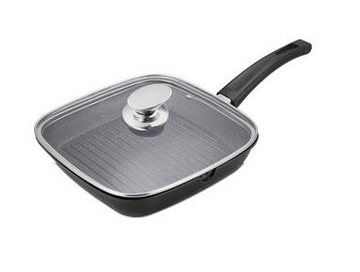 Tigaie grill cu capac sticla 24 cm ROYALTY Line gratar