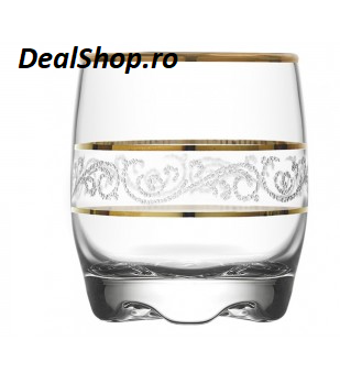 Set 6 pahare LAV Gold 290 ml suc apa vin whiskey