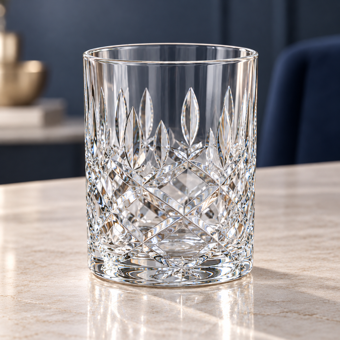 Set 6 pahare Morano din sticlă, 300 ml, cu model decorativ elegant