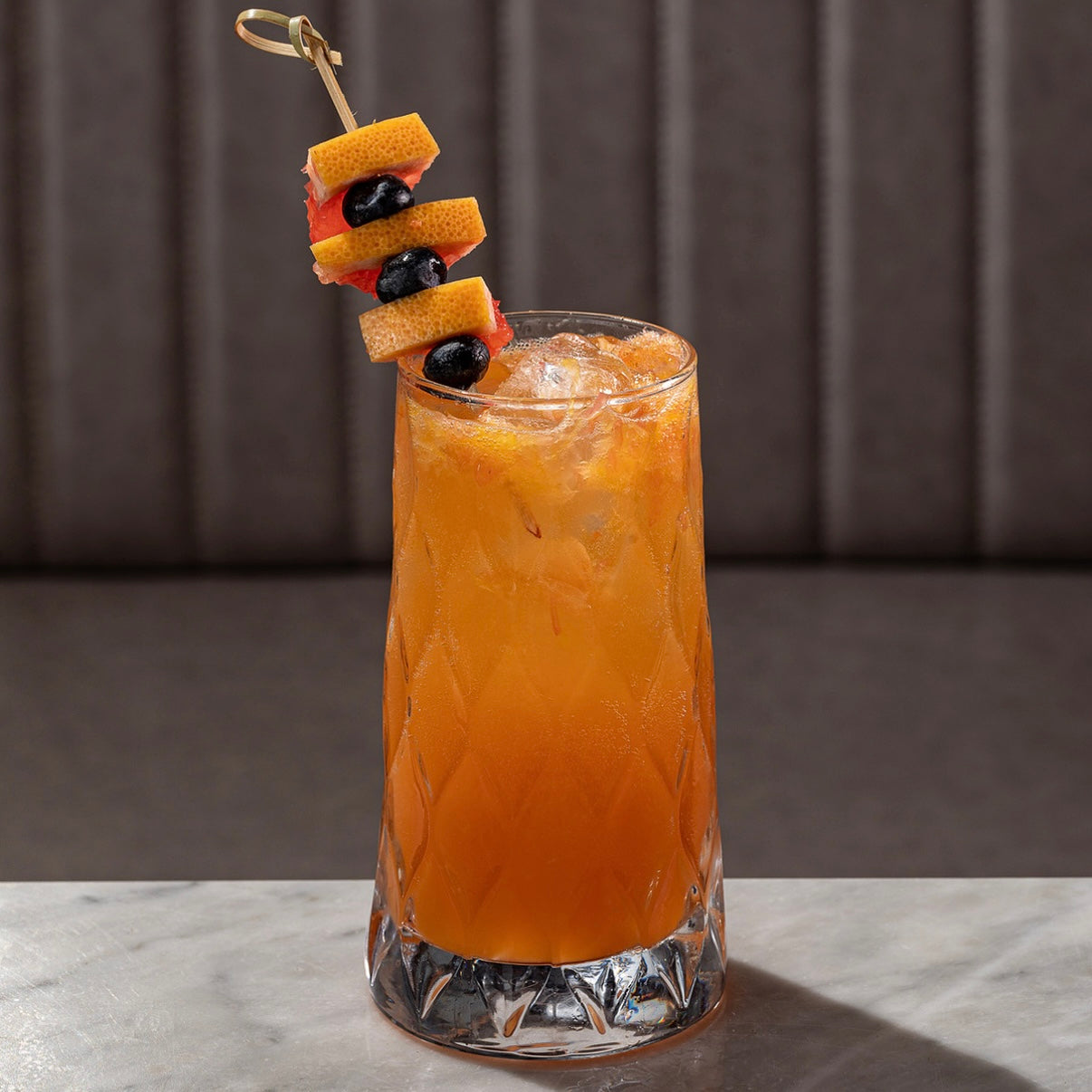 Set 12 pahare înalte Leafy, 345 ml – sticla groasa transparenta design elegant cu model în relief