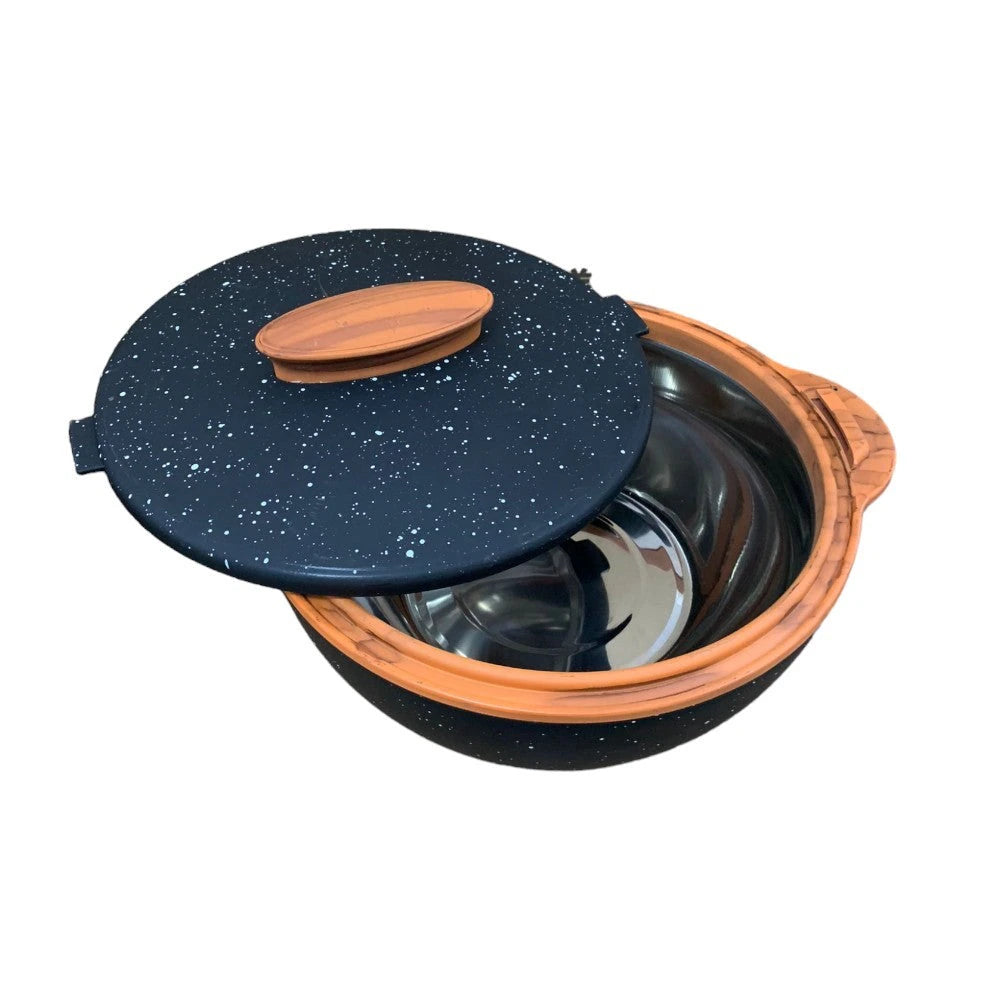 Caserola termoizolantă cu capac 5,1 Litri Negru Caserola Termoizolantă Capacitate Generoasă Izolație Termică Ușor de Transportat Design Elegant