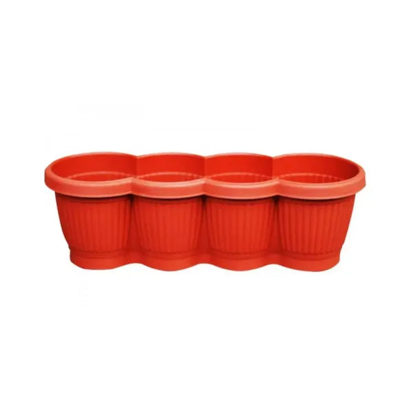 Jardiniera 40 cm ghiveci Bella nr 4 plastic maro  Eleganta Pentru terasa si Gradina Ta