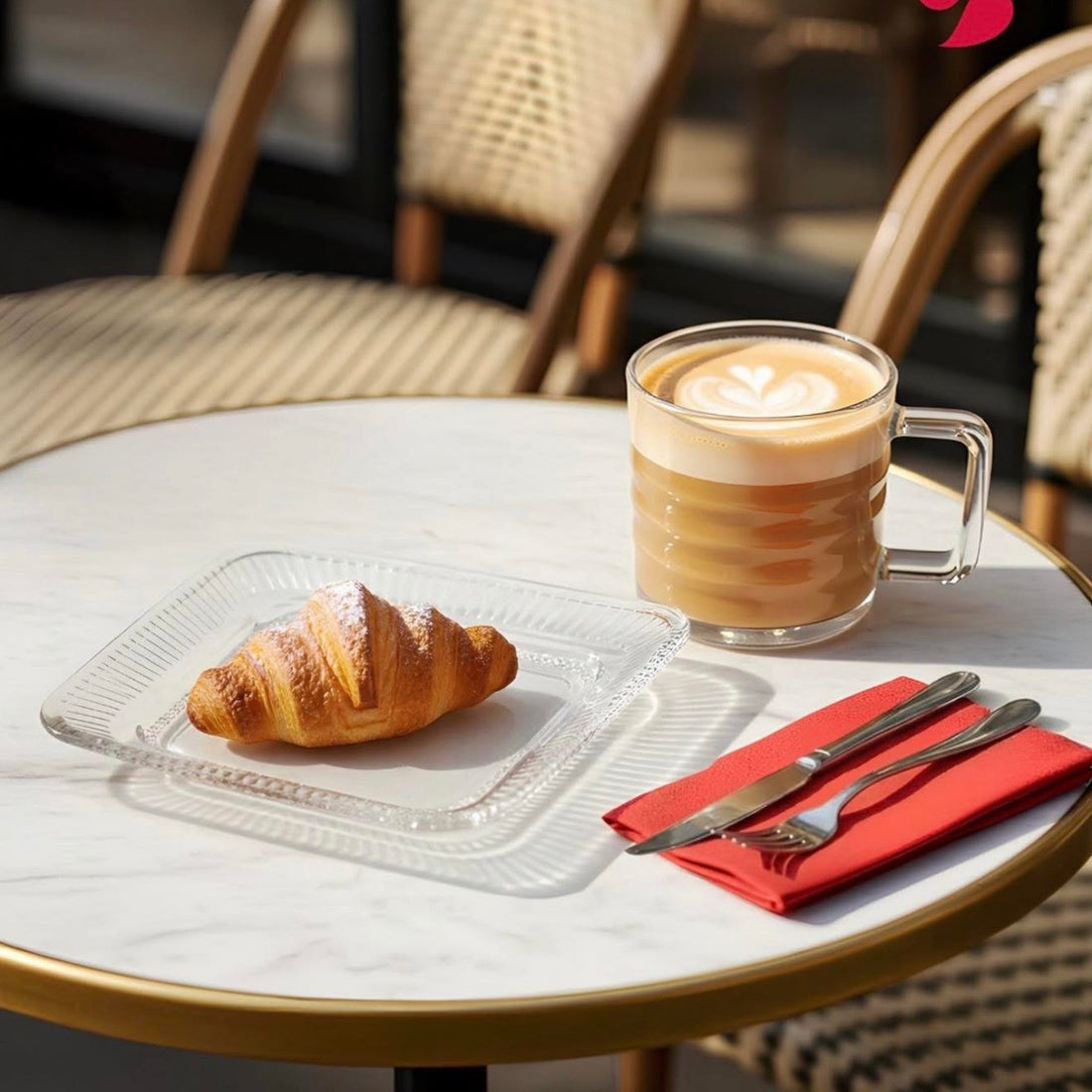 Set 6 Cești din Sticlă Bricks 250 ml, Rezistente, Elegante, Ideal pentru Cafea și Cappuccino