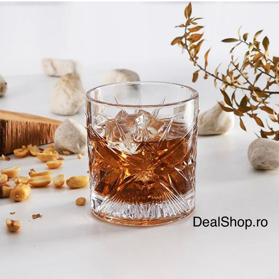 Set 4 pahare whisky din sticlă Pasabahce Cielo 210 ml – Pahare Crystalin pentru whisky, bourbon și băuturi fine 68474