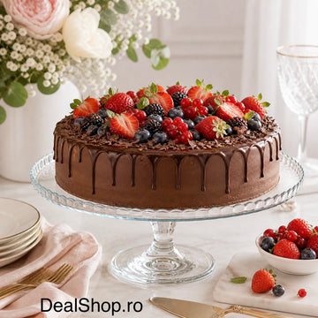 Platou pentru patiserie cu picior din sticlă Pattiserie 32 cm – Suport elegant pentru tort și deserturi 95117