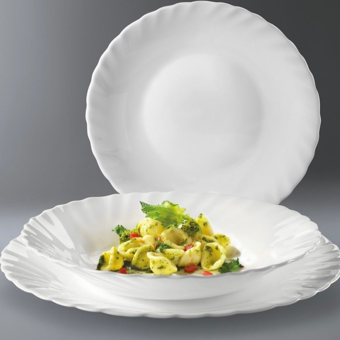 Serviciu de masa Bormioli Prima, 18 piese, pentru 6 persoane ,Opal alb