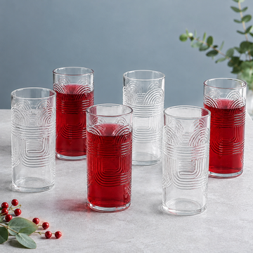 Set 6 pahare din sticlă Viola, 430 ml