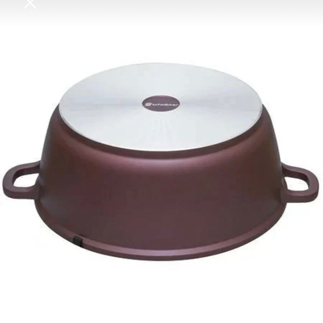 Cratita 25 litri ceramică Schmitter 44 cm cu capac din sticla aluminiu turnat compatibila cu toate sursele de căldură – Burgundy Chef