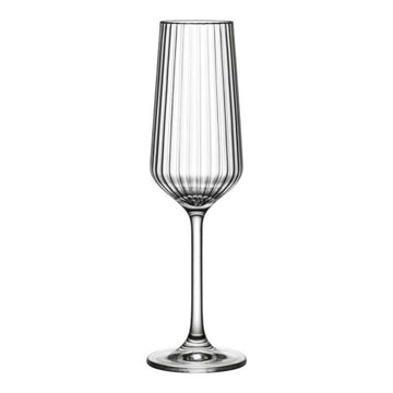 Set 6 pahare șampanie 195 ml Allegra Focus design striat – elegante sticlă premium