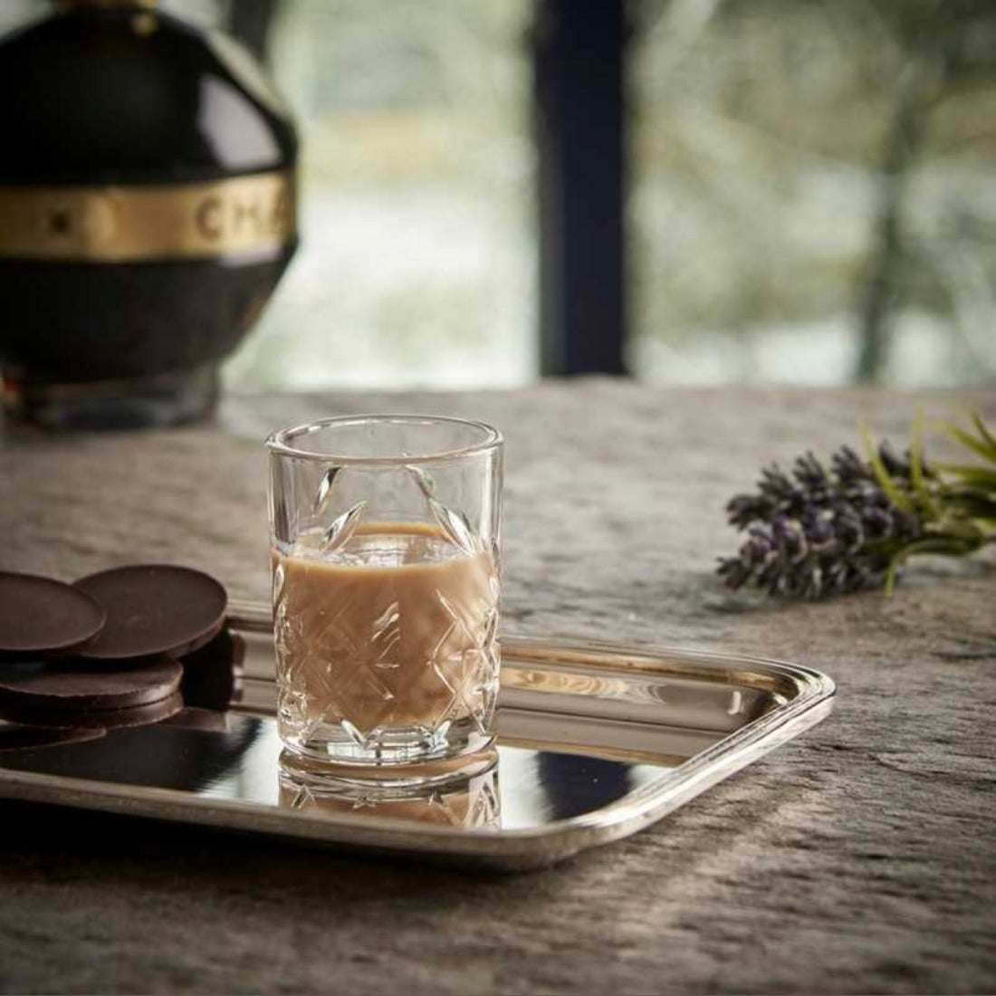 Set 4 Pahare Timeless 60 ml – Sticlă elegantă cu design clasic gravat, ideale pentru shoturi, lichior sau espresso
