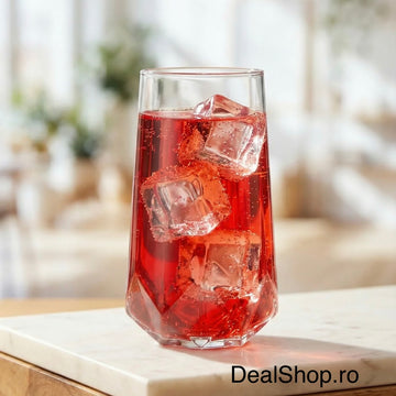 Set 6 pahare înalte apa vin bere suc Valeria LAV sticlă de 460 ml TERASA EVENIMENTE CADOUL PERFECT