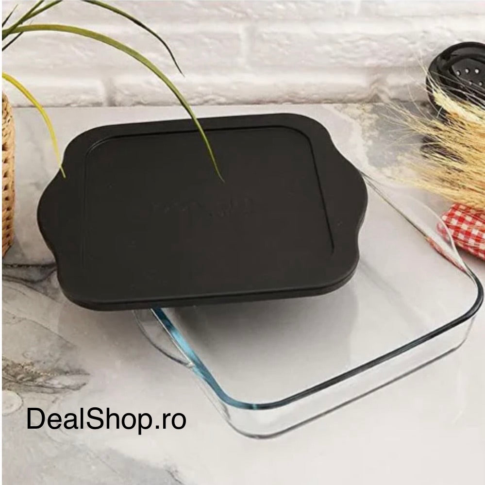 Tava yena 2 litri  termorezistenta cu capac  Borcam 59034