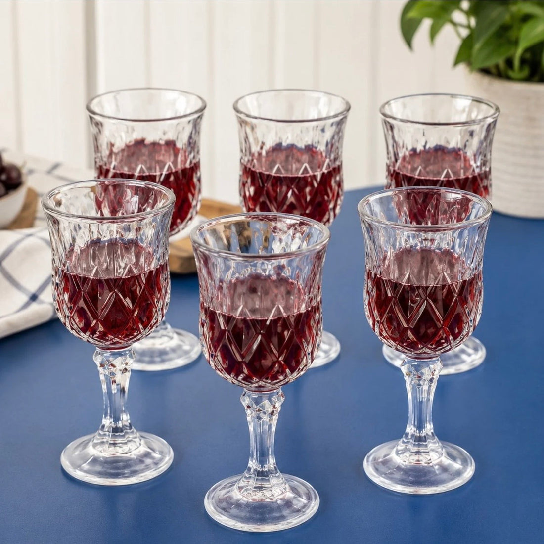 Set 6 pahar cu picior, din sticlă 16 cm, Morano Rayan 180 ml