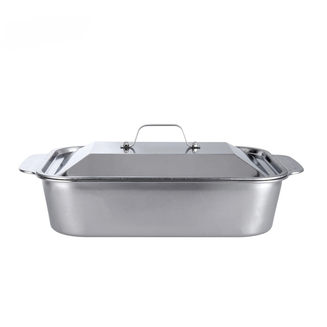 Tava inox cu capac Vanora Home Zira, 36.5 x 22 x 7 cm