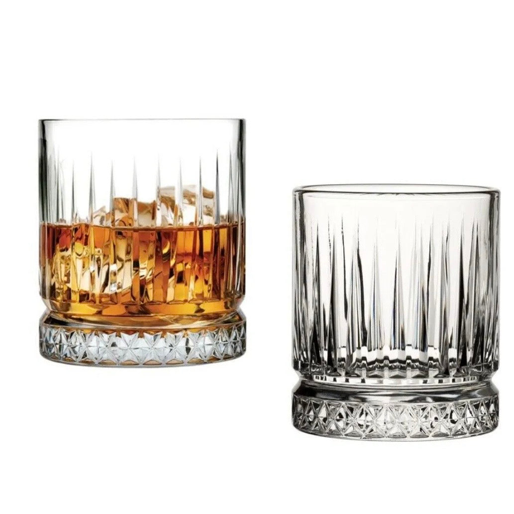 Set 4 pahare whisky Elysia 210 ml din sticlă – Old Fashioned, design elegant
